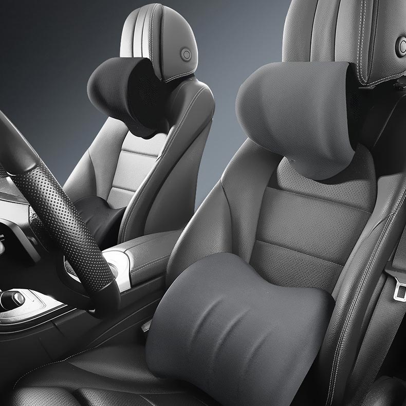 Car Headrest And Lumbar Support Cushion For Road Comfort NALANI