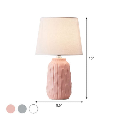 Designer Table Lamp with Conical Shade and Cylindrical Base NALANI