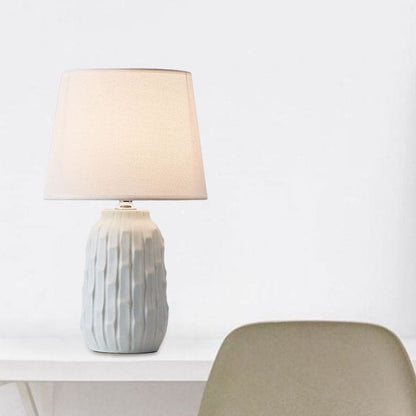 Designer Table Lamp with Conical Shade and Cylindrical Base NALANI