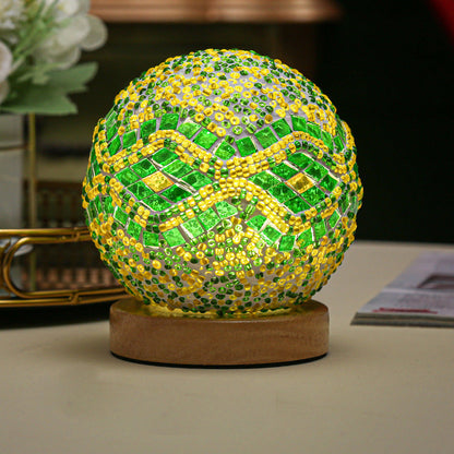 Dimmable Boho Baroque LED Glass Mosaic Table Lamp 9.5 cm Baroque Vegetables NALANI