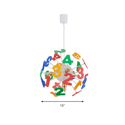 Kids Globe Ceiling Pendant Light 4 Light Nursing Room NALANI