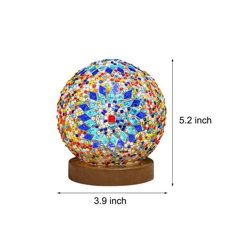 Dimmable Boho Baroque LED Glass Mosaic Table Lamp 9.5 cm NALANI