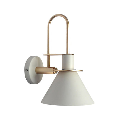 Cone Wall Lamp 1-Light LED Metal Wall Light Arched Arm NALANI