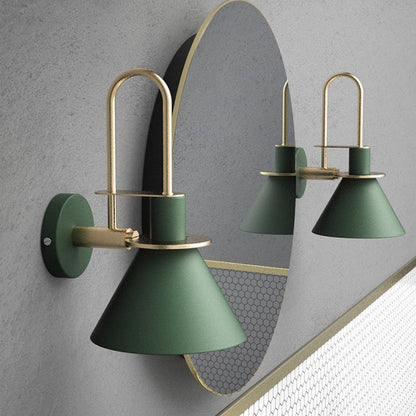 Cone Wall Lamp 1-Light LED Metal Wall Light Arched Arm NALANI