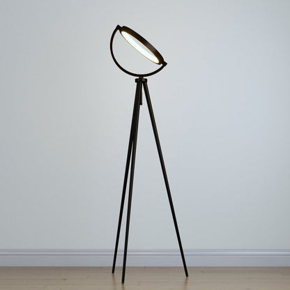 Halo Floor Lamp - Modern LED Lighting, Slim Design, Black Finish NALANI