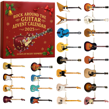2025 Rock Around the Guitar Advent Calendar Gift for Guitar Lovers