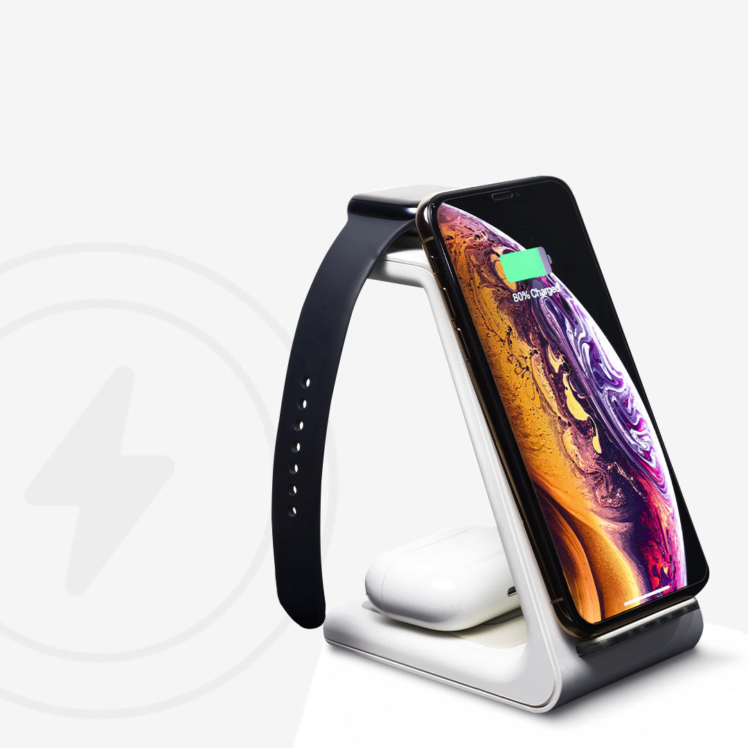 Three In One Wireless Charger For Smartphone Watch Earbuds NALANI