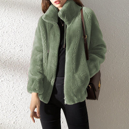 Soft Fluffy Faux Fur Coat For Winter Warmth And Style-Zomer Jassen-NaLani