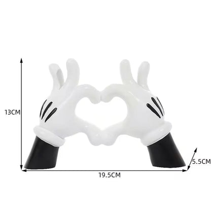 Cartoon Hand Gesture Decorative Art Piece for Unique Home Decor Show Me The LOVE NaLani