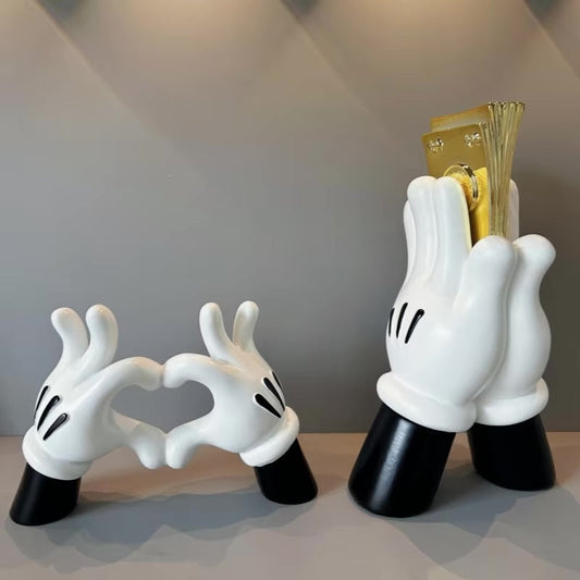 Cartoon Hand Gesture Decorative Art Piece for Unique Home Decor NaLani