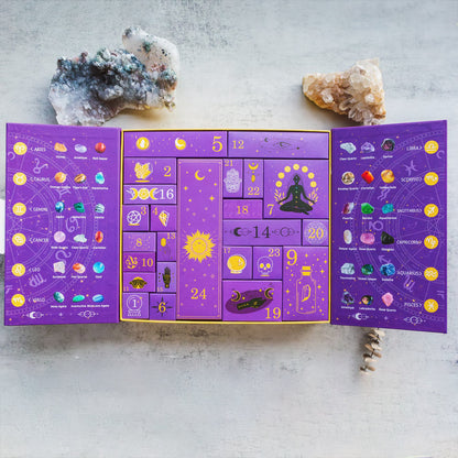 Reiki Halloween Crystals Advent Calendar Gift Box Healing Surprises