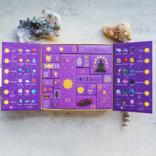 Reiki Halloween Crystals Advent Calendar Gift Box Healing Surprises