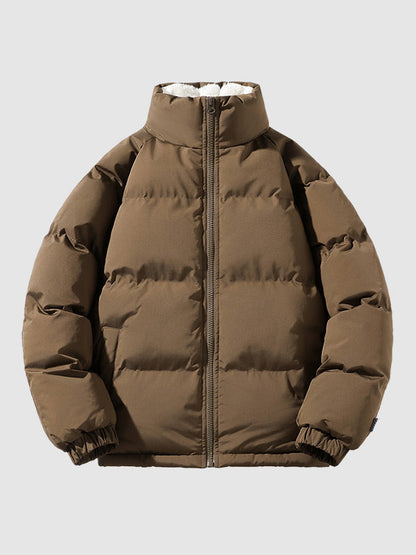 Mens Thick Puffer Jacket With Fleece Lining For Winter-Zomer Jassen-NaLani