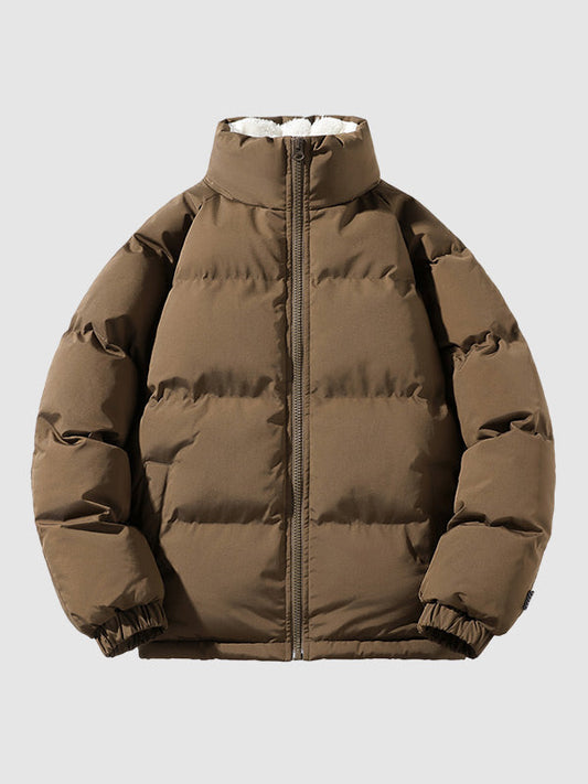 Mens Thick Puffer Jacket With Fleece Lining For Winter-Zomer Jassen-NaLani