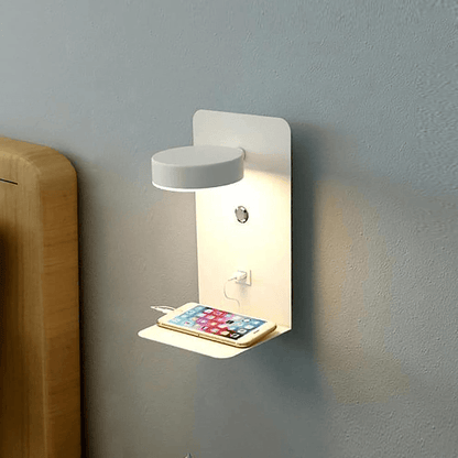 Rotatable Night Light with Charger for Home Decor and Convenience White Calora