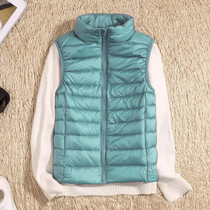 Womens Puffer Vest Lightweight Quilted Insulation Sleeveless