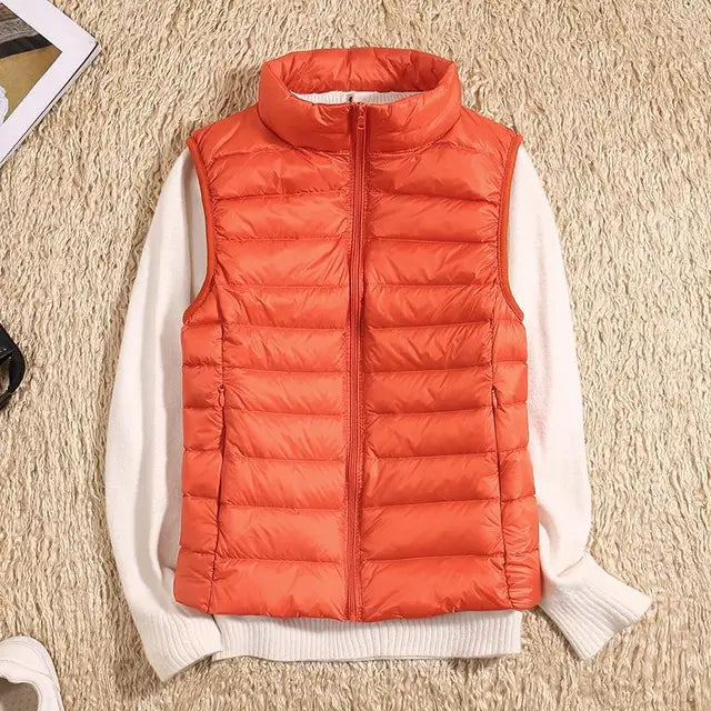 Womens Puffer Vest Lightweight Quilted Insulation Sleeveless