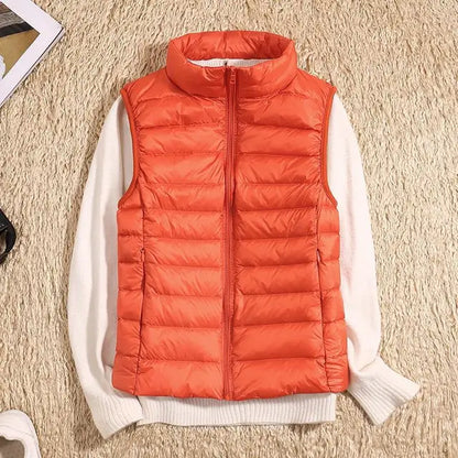 Womens Puffer Vest Lightweight Quilted Insulation Sleeveless