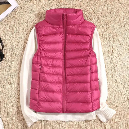 Womens Puffer Vest Lightweight Quilted Insulation Sleeveless