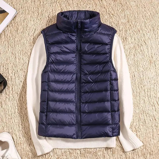Womens Puffer Vest Lightweight Quilted Insulation Sleeveless