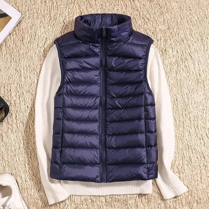 Womens Puffer Vest Lightweight Quilted Insulation Sleeveless