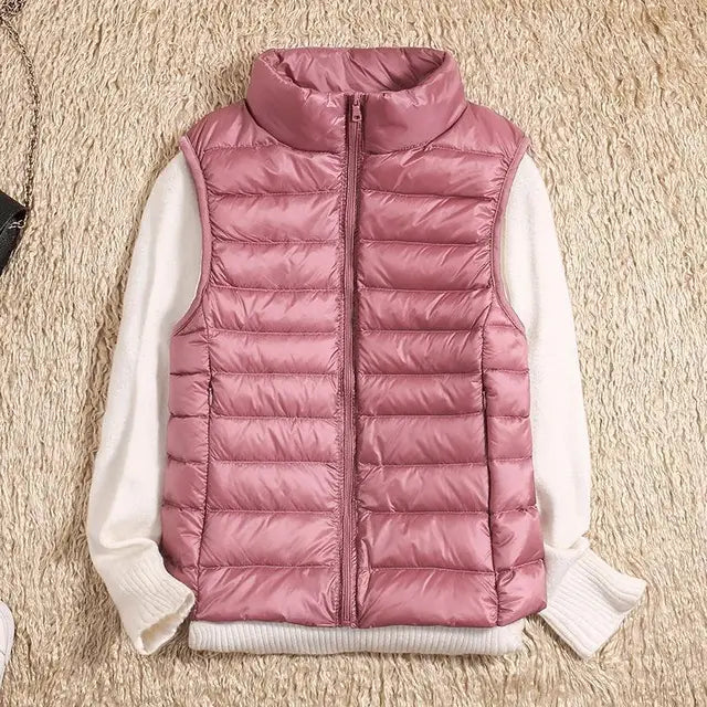 Womens Puffer Vest Lightweight Quilted Insulation Sleeveless
