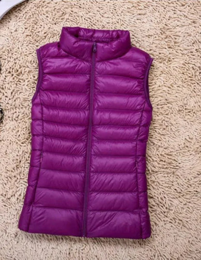 Womens Puffer Vest Lightweight Quilted Insulation Sleeveless