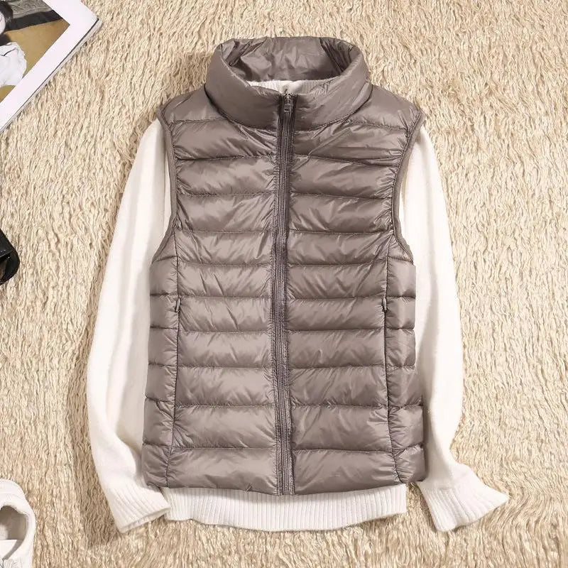 Womens Puffer Vest Lightweight Quilted Insulation Sleeveless