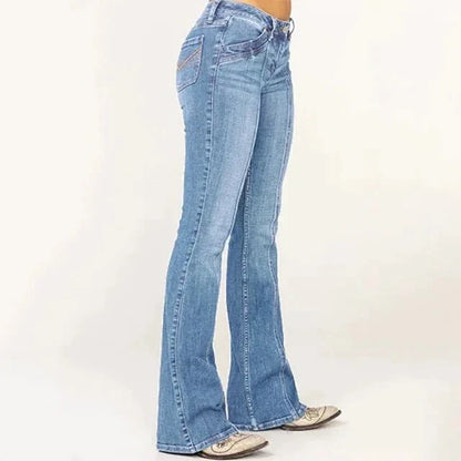 Women's Blue Flared Jeans