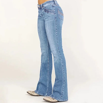 Women's Blue Flared Jeans