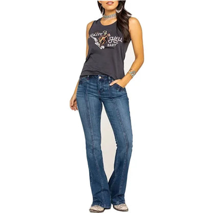 Women's Blue Flared Jeans