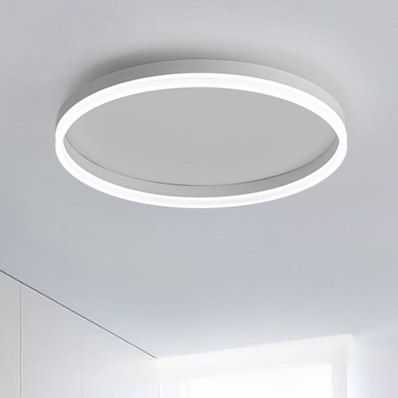 Circular Acrylic LED Flush Mount Ceiling Light Bedroom White White NALANI