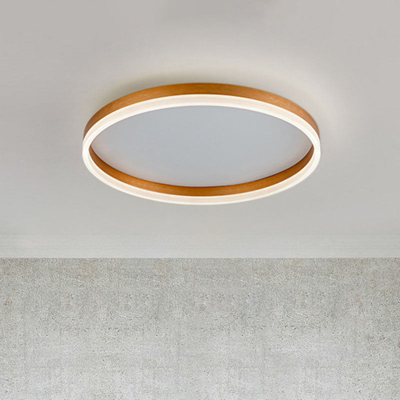 Circular Acrylic LED Flush Mount Ceiling Light Bedroom Gold Warm NALANI