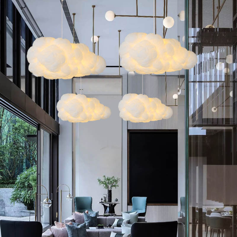 Modern White Designer Cloud Pendant Lamp for Elegant Bedrooms Calora
