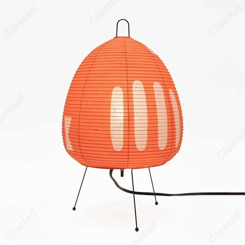Rice Paper Table Lamp With Ambient Light For Calm Spaces Orange NALANI