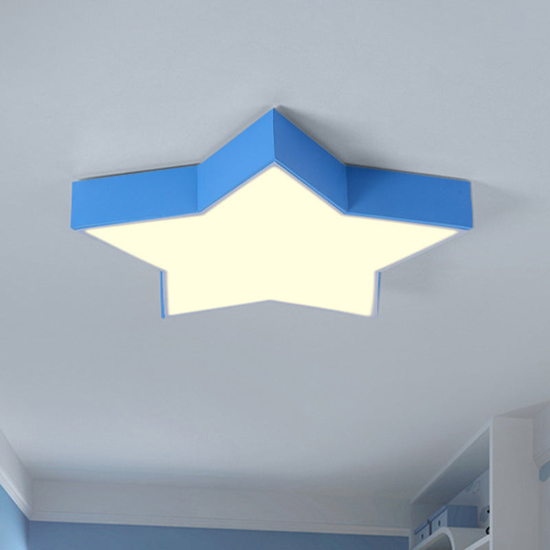 LED Flush Mount Light For Kids Room Acrylic Ceiling Fixture Blue NALANI