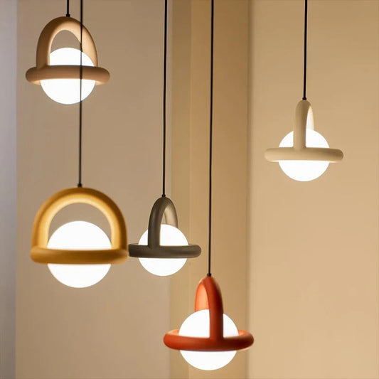 Acrylic Pendant Light With Colorful Globe Finish And LED NALANI