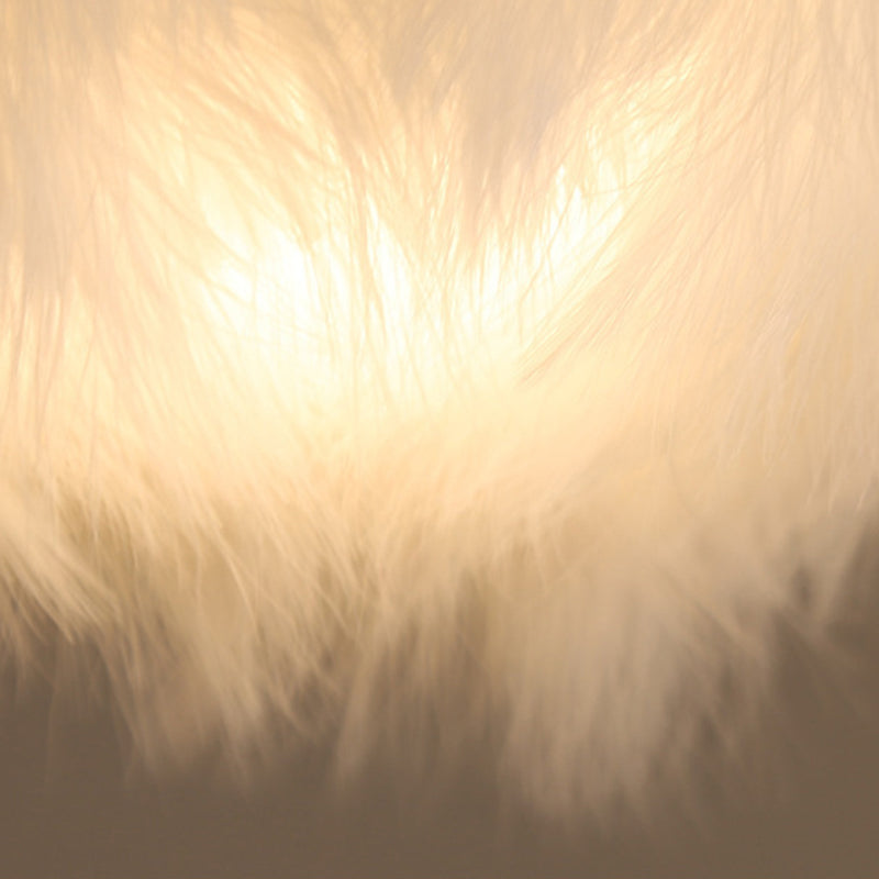 Feather Chandelier Spherical Modern Dining Room Light White NALANI