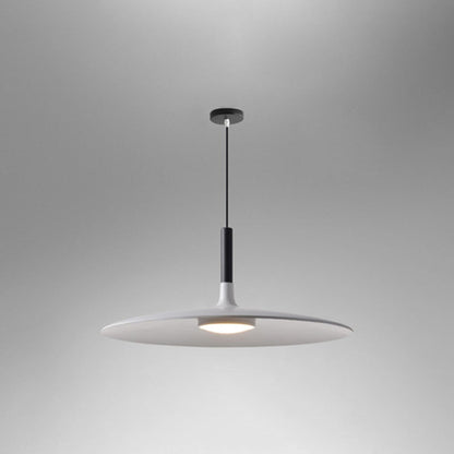 Flying Saucer LED Pendant Light Modern Minimalist Metal White 10" NALANI