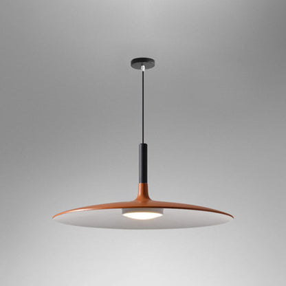 Flying Saucer LED Pendant Light Modern Minimalist Metal Orange 18" NALANI