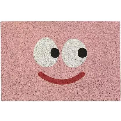 Mood Emoji Doormat Collection for Fun Home Decor Suspicious Pink NaLani