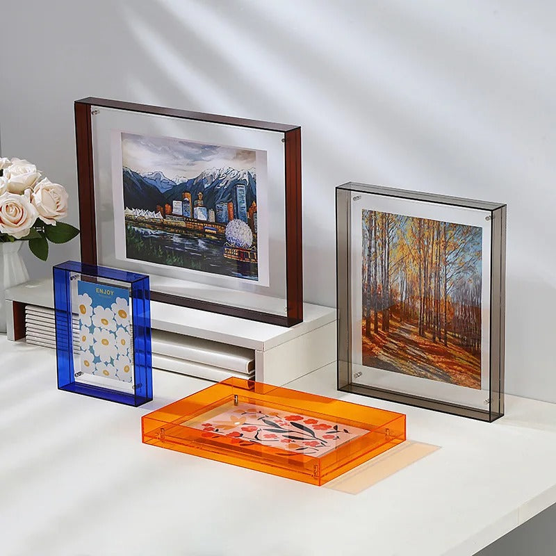 Sleek Modern Photo Frames with Vibrant Colored Edges NaLani