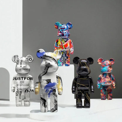 Graffiti Bear Figurine 10 Inch Abstract Animal Home Decor Storage Jar NaLani