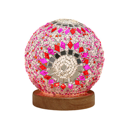 Dimmable Boho Baroque LED Glass Mosaic Table Lamp 9.5 cm NALANI