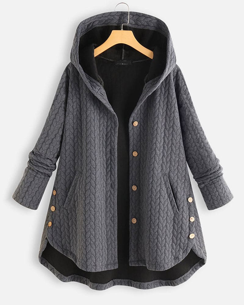 Quilted Hooded Jacket For Women Cozy Casual Outerwear