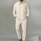 Men's Tracksuit Set - 2-Piece Zip Jacket and Slim Trousers