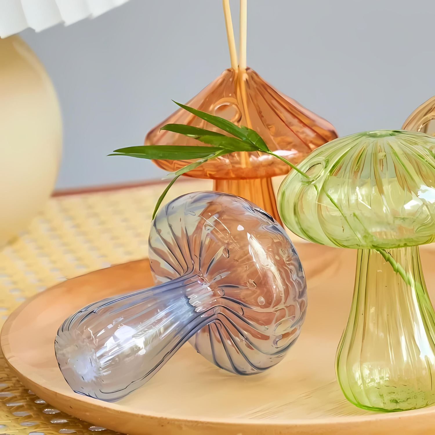 Mushroom Glass Vase Set For Single Flower Arrangements NALANI