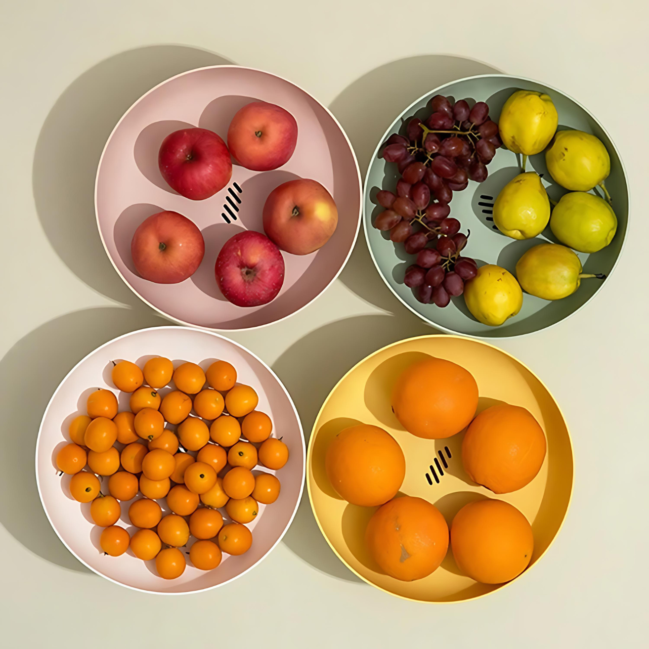 Elegant Fruit Bowl with Drainage System for Freshness and Style NaLani