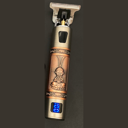 Rechargeable Vintage Barber Trimmer With Attachments Sun WuKong Bronze - met Display NALANI