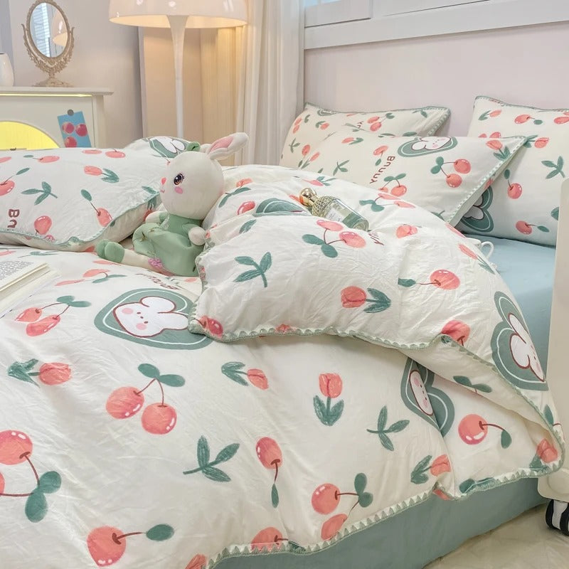 Cherry Blossom and Berry Fields Dream Bedding Set Collection Cherry & Bunny NaLani